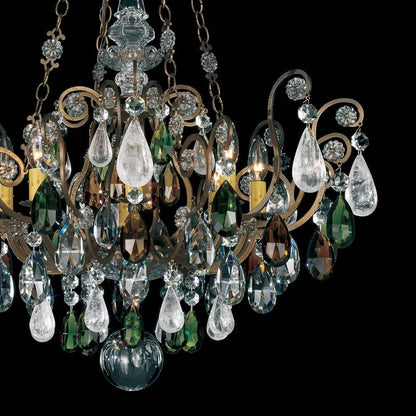 Renaissance Rock Crystal Pendant Light in Detail.