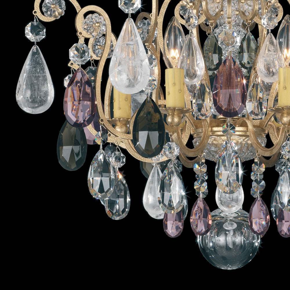 Renaissance Rock Crystal Semi Flush Mount Ceiling Light in Detail.