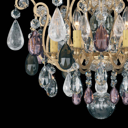 Renaissance Rock Crystal Semi Flush Mount Ceiling Light in Detail.