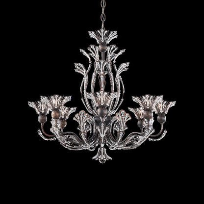 Rivendell Chandelier in Heirloom Bronze (8-Light/G16.5).