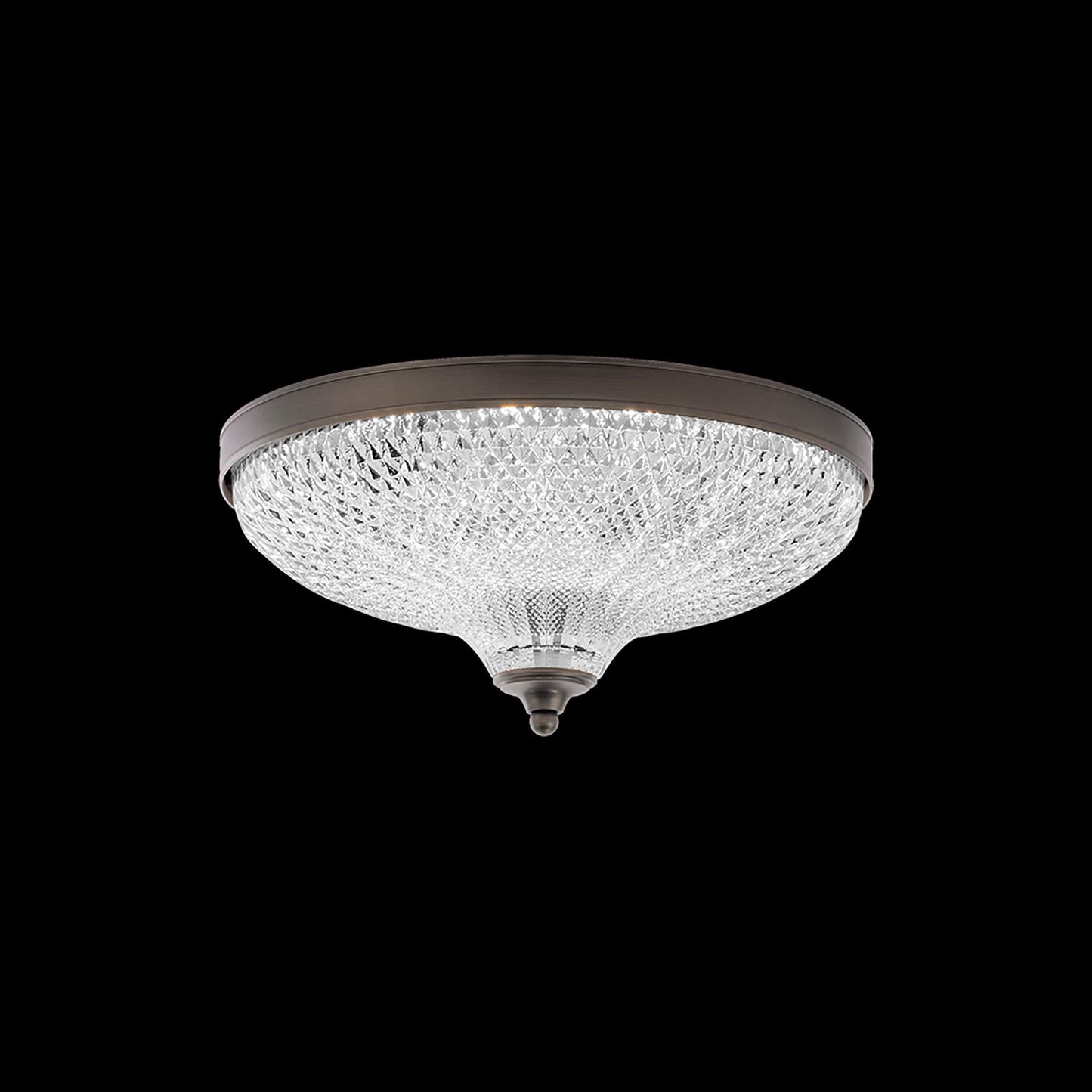 Roma LED Flush Mount Ceiling Light in Antique Nickel (12-Inch).