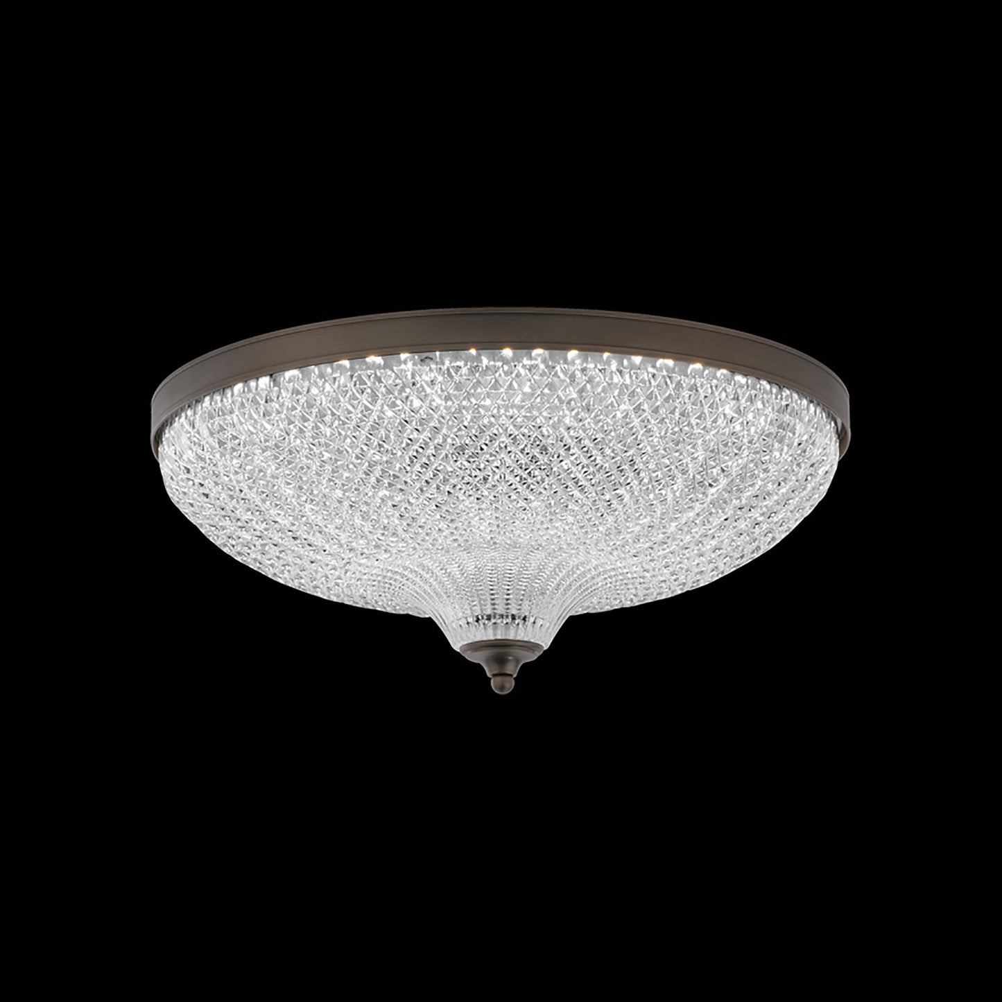 Roma LED Flush Mount Ceiling Light in Antique Nickel (16-Inch).