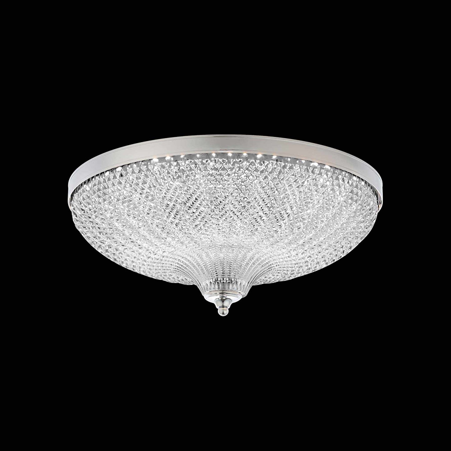 Roma LED Flush Mount Ceiling Light in Polished Chrome (16-Inch).
