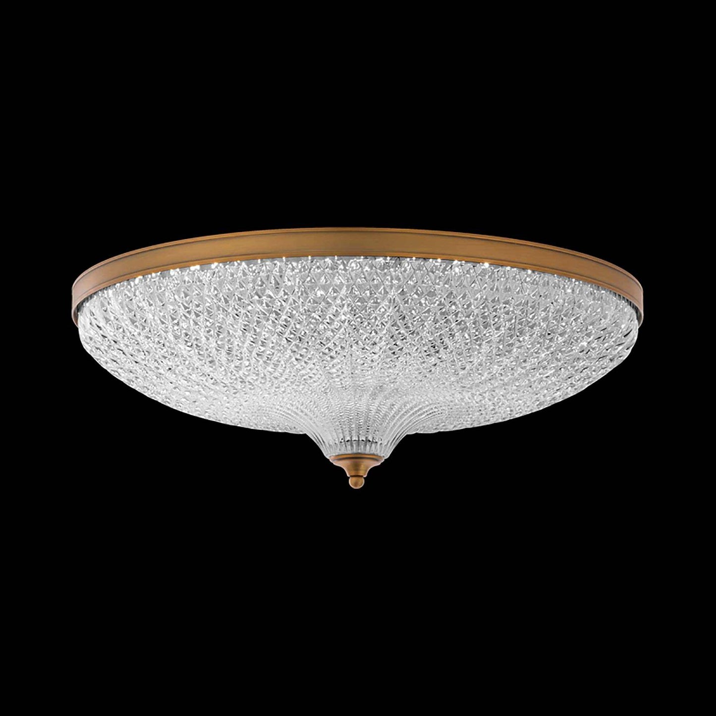 Roma LED Flush Mount Ceiling Light in Aged Brass (20-Inch).