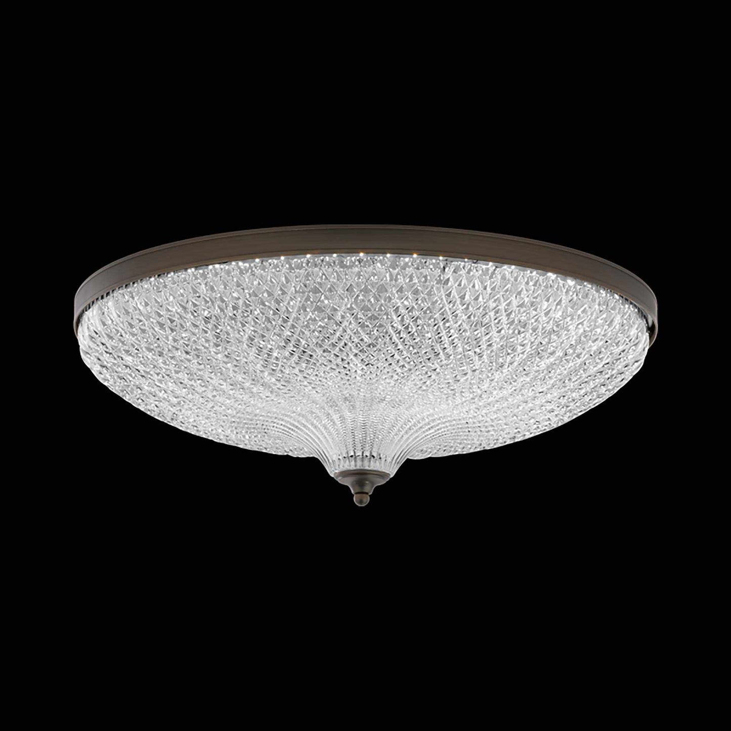 Roma LED Flush Mount Ceiling Light in Antique Nickel (20-Inch).