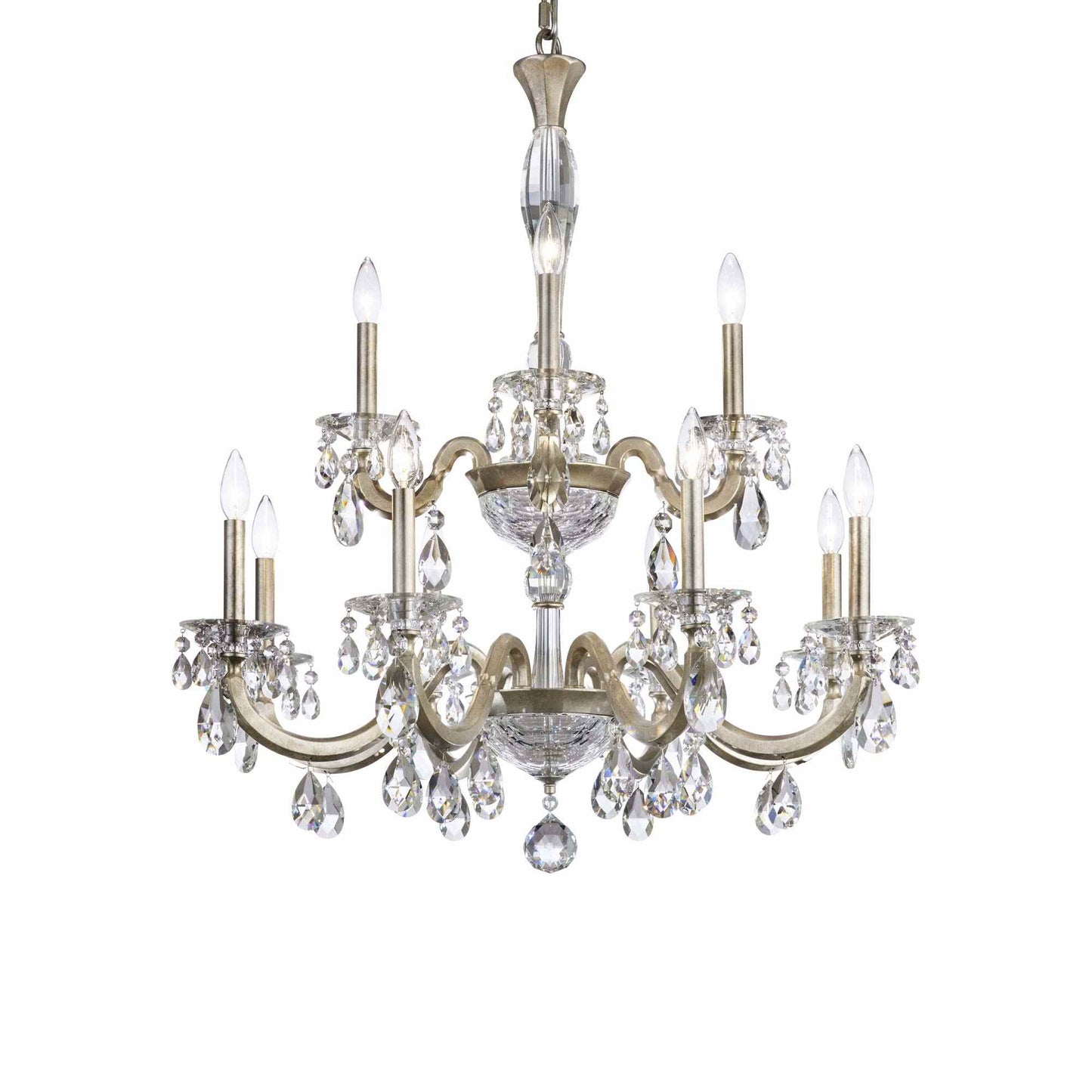 San Marco Multi Tier Chandelier in Antique Silver (12-Light).