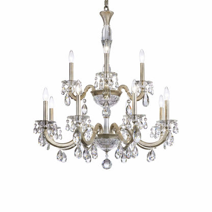 San Marco Multi Tier Chandelier in Antique Silver (12-Light).