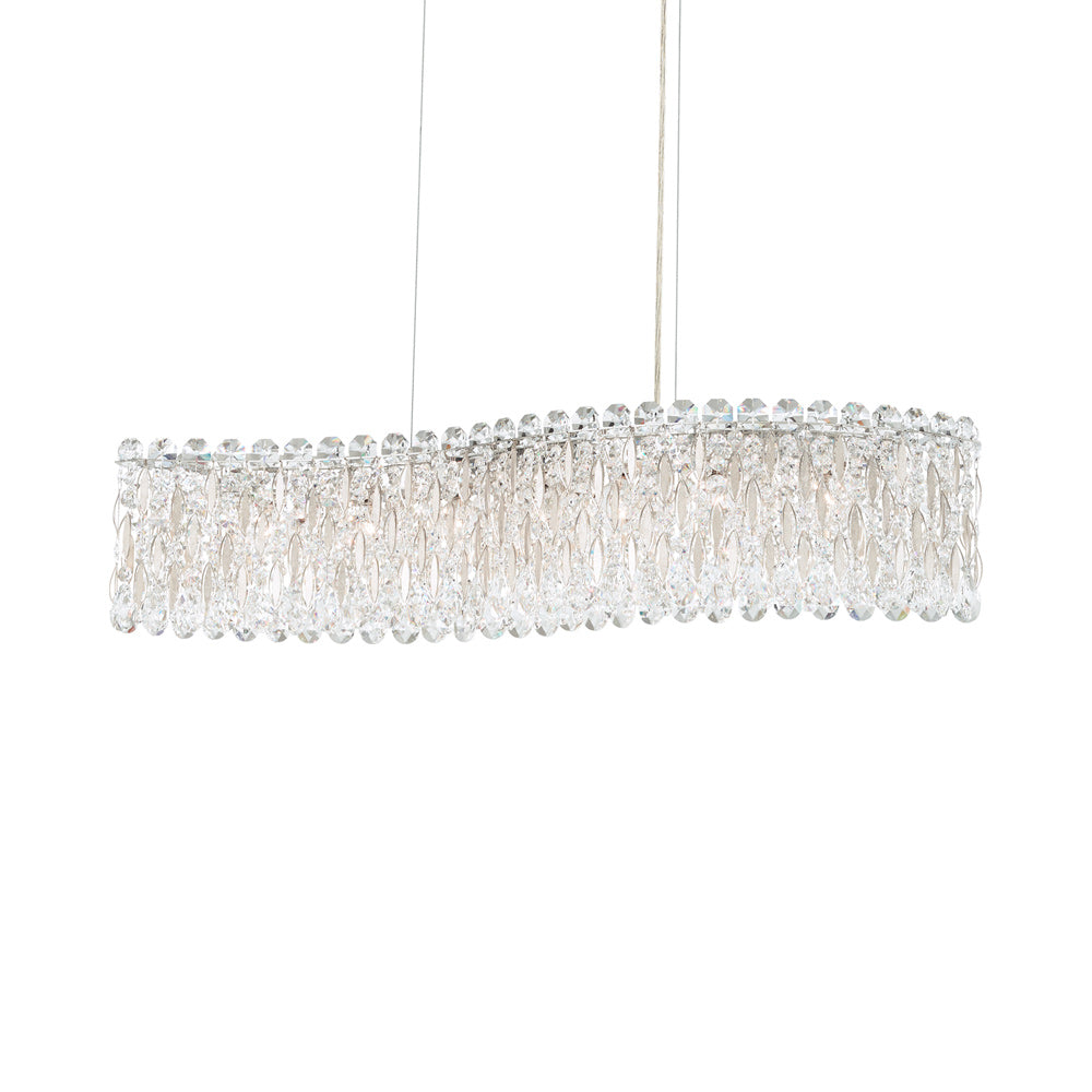 Sarella Linear Pendant Light in Antique Silver (7-Light).