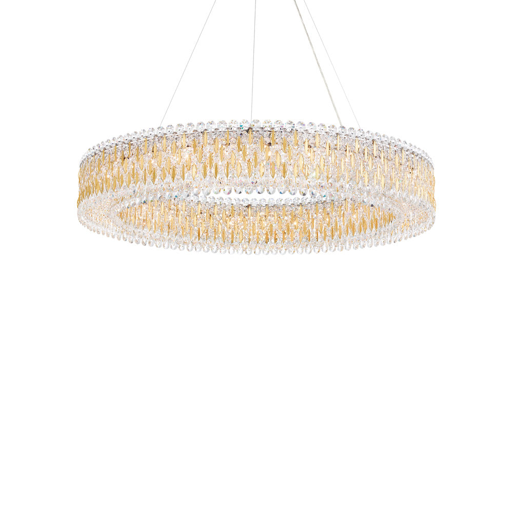 Sarella Pendant Light in Heirloom Gold (Heritage Handcut Crystal/27-Light).