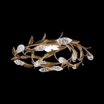 Secret Garden LED Flush Mount Ceiling Light in French Gold (26-Inch).