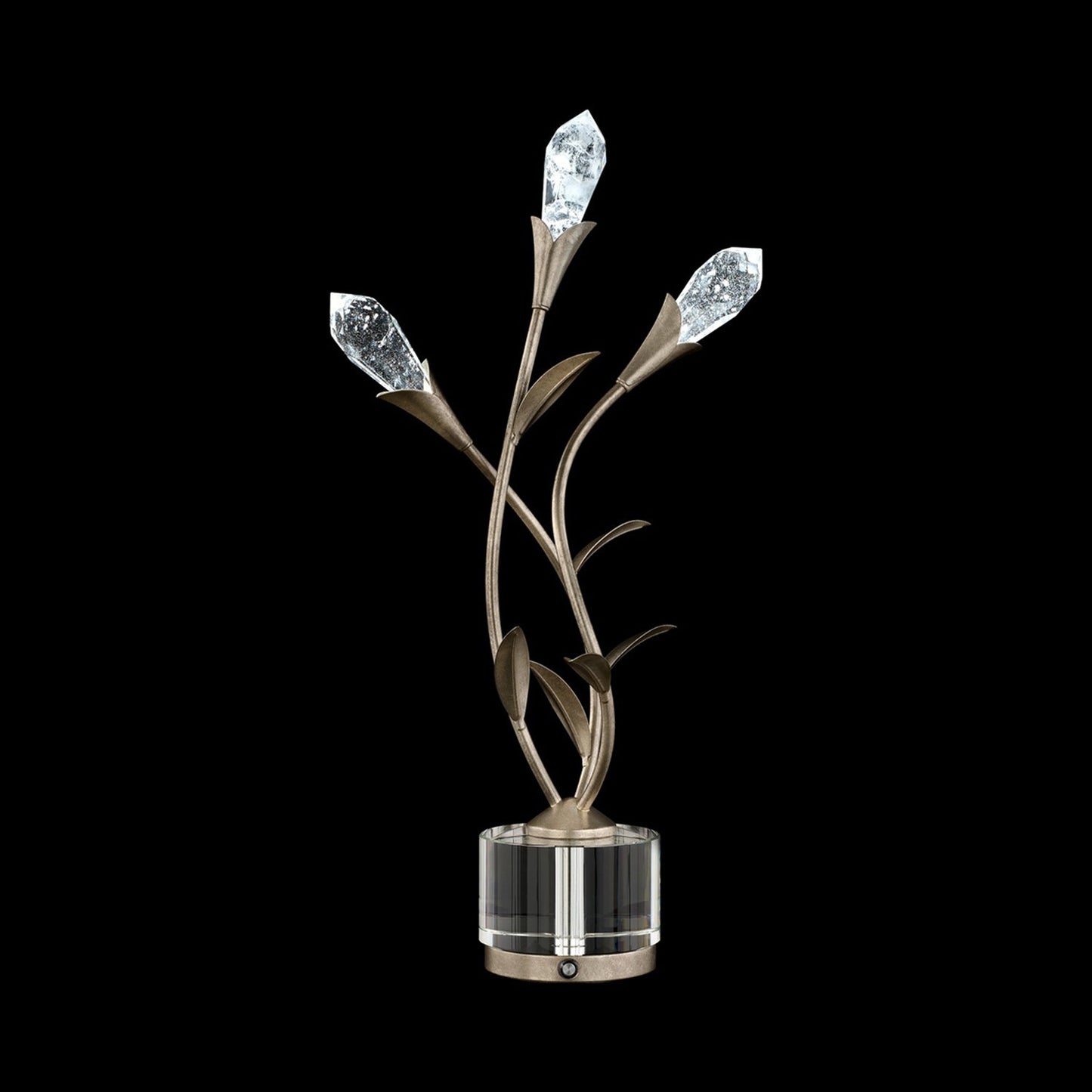 Secret Garden LED Table Lamp in Antique Silver.