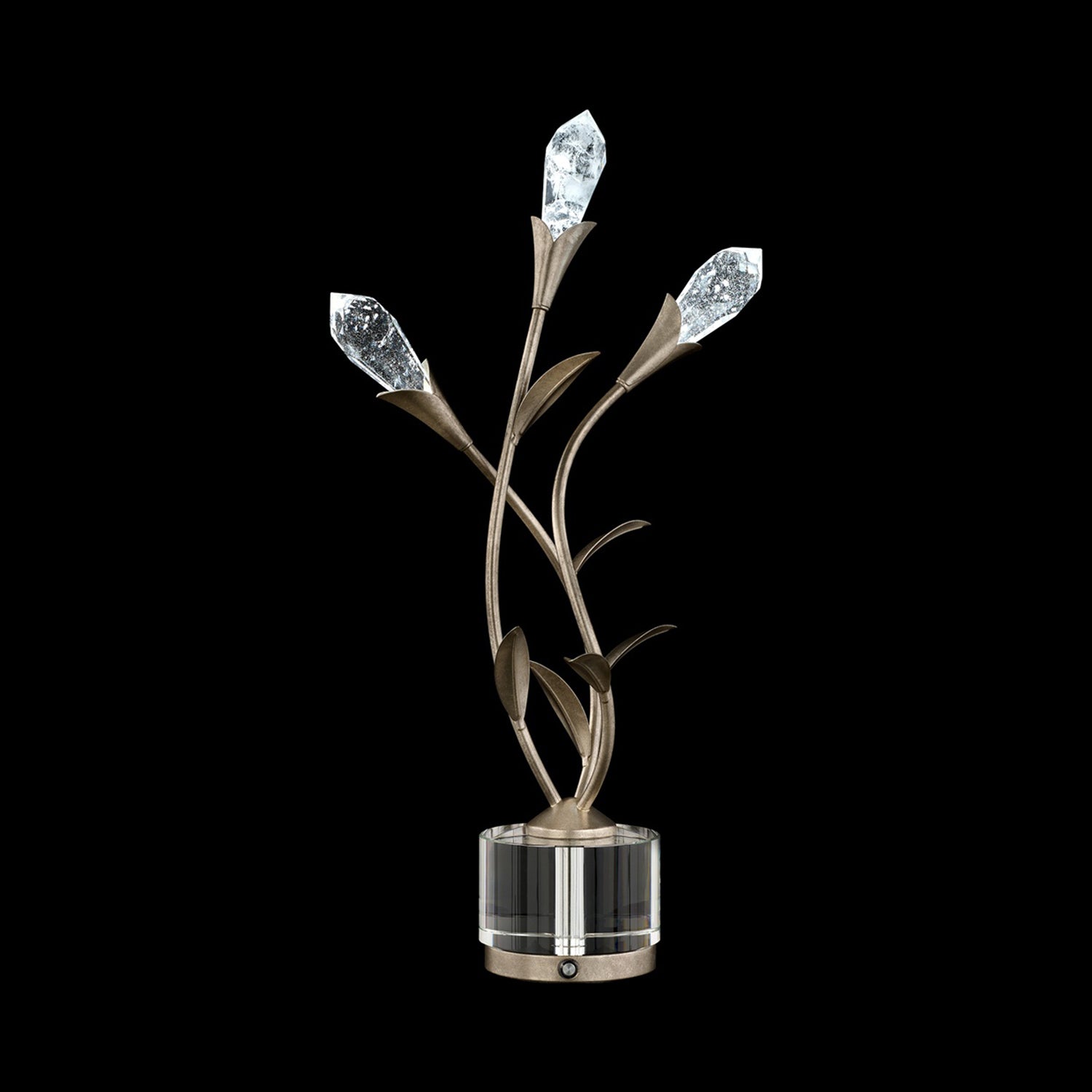 Secret Garden LED Table Lamp in Antique Silver.