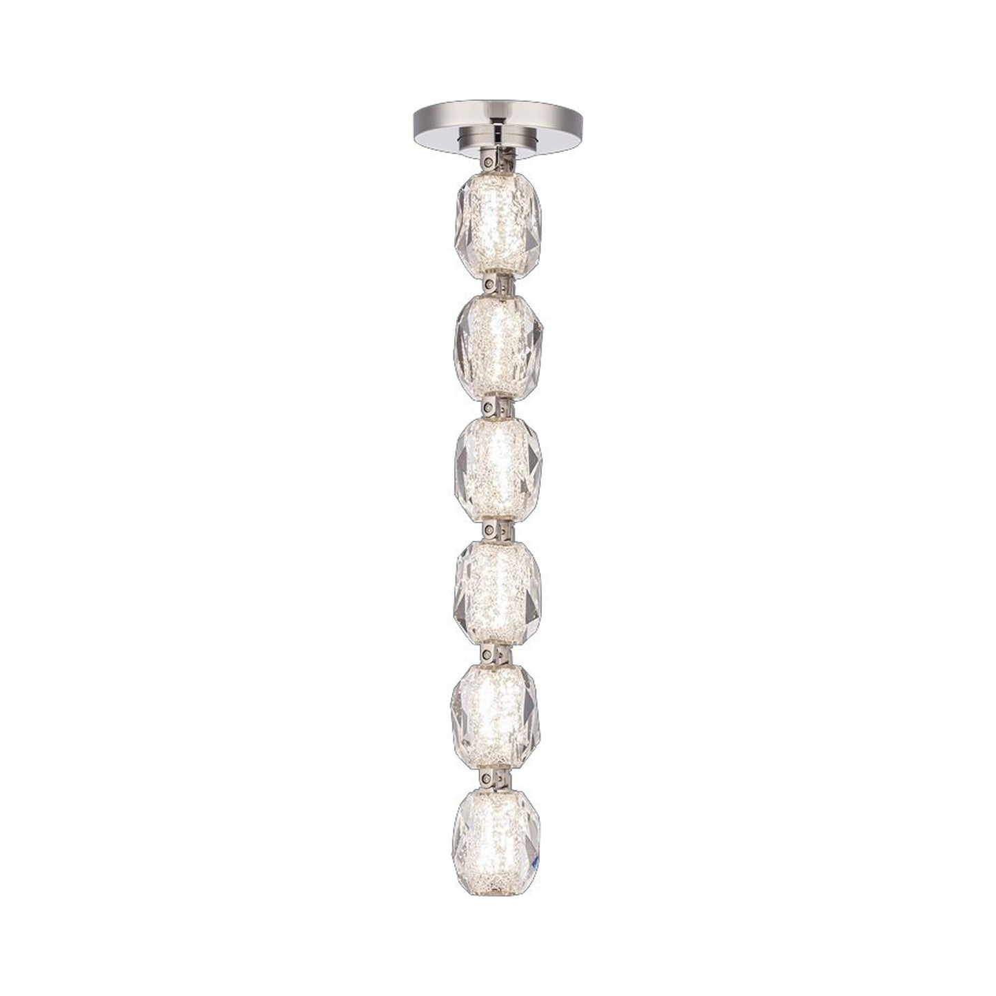 Seduction LED Pendant Light in Polished Nickel (6-Light/Remote Driver).