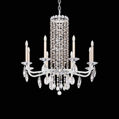 Siena Chandelier in Antique Silver (Heritage Handcut Crystal/8-Light).