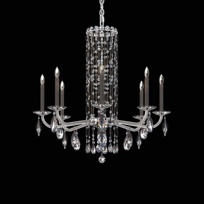Siena Chandelier in Black (Heritage Handcut Crystal/8-Light).