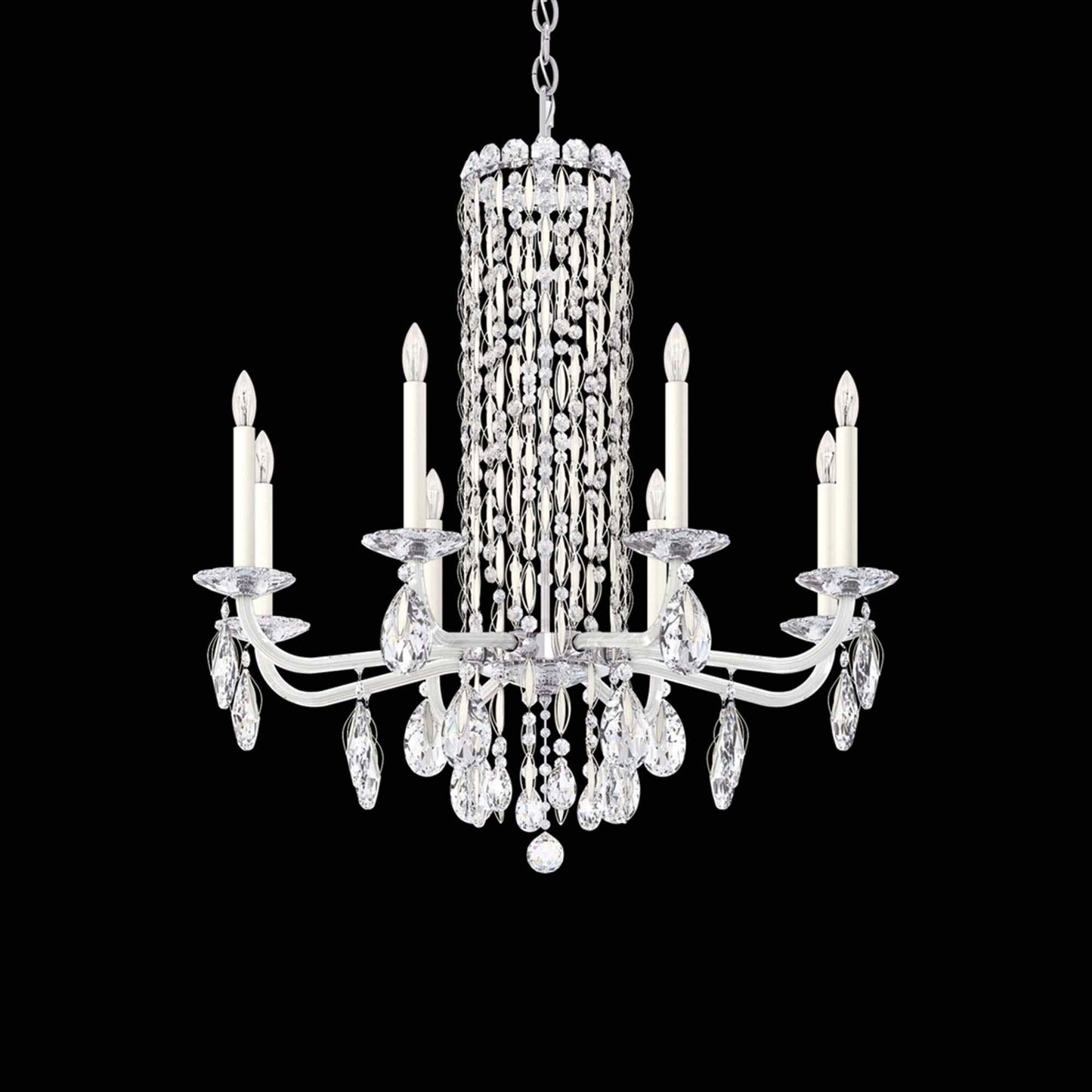 Siena Chandelier in White (Heritage Handcut Crystal/8-Light).