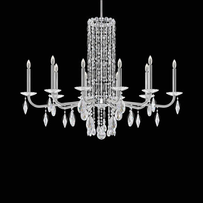 Siena Chandelier in Polished Stainless Steel (Heritage Handcut Crystal/10-Light).