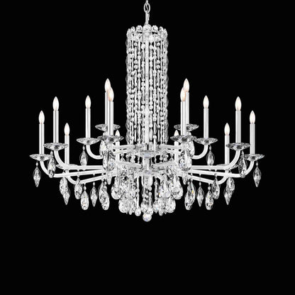 Siena Chandelier in Polished Stainless Steel (Heritage Handcut Crystal/15-Light).