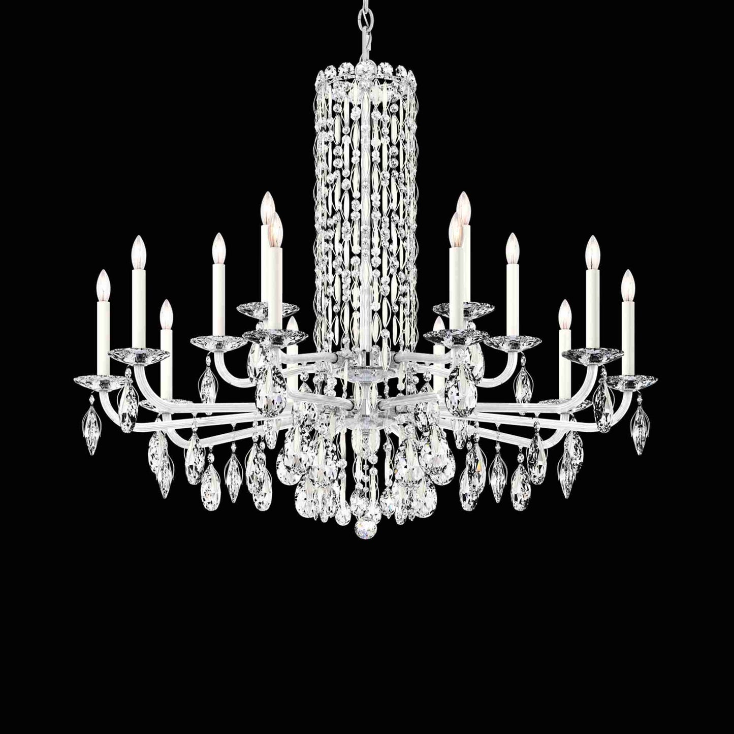 Siena Chandelier in White (Heritage Handcut Crystal/15-Light).