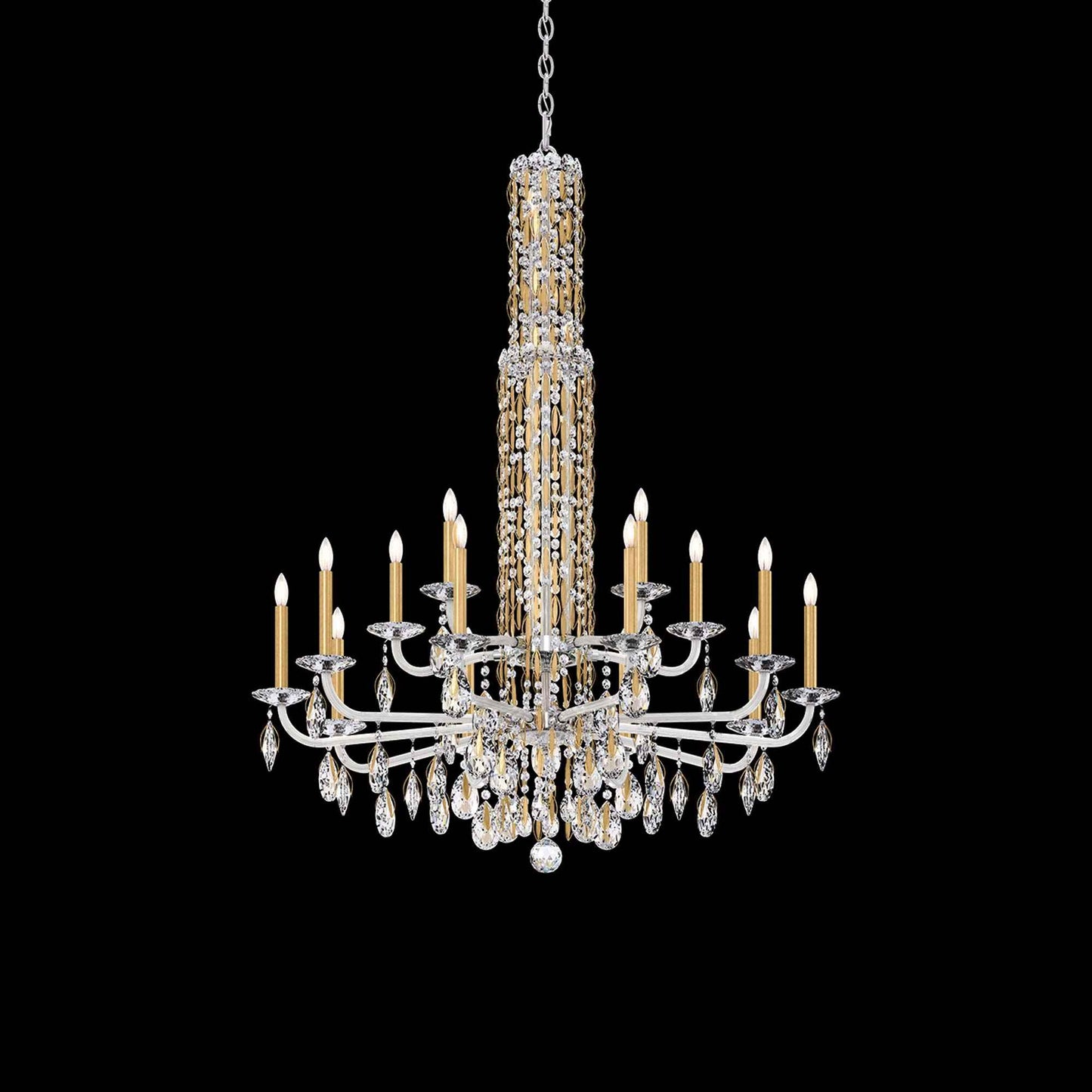 Siena Chandelier in Heirloom Gold (Heritage Handcut Crystal/17-Light).