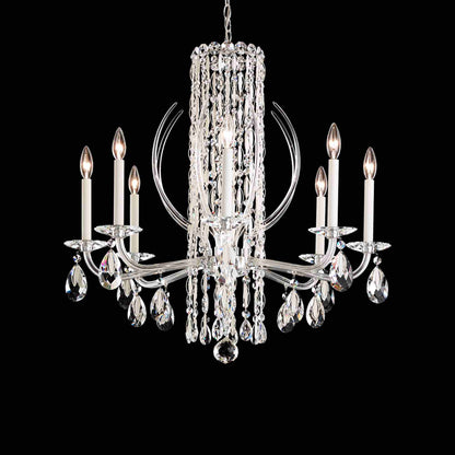 Siena Spikes Chandelier in White (Heritage Handcut Crystal/8-Light).