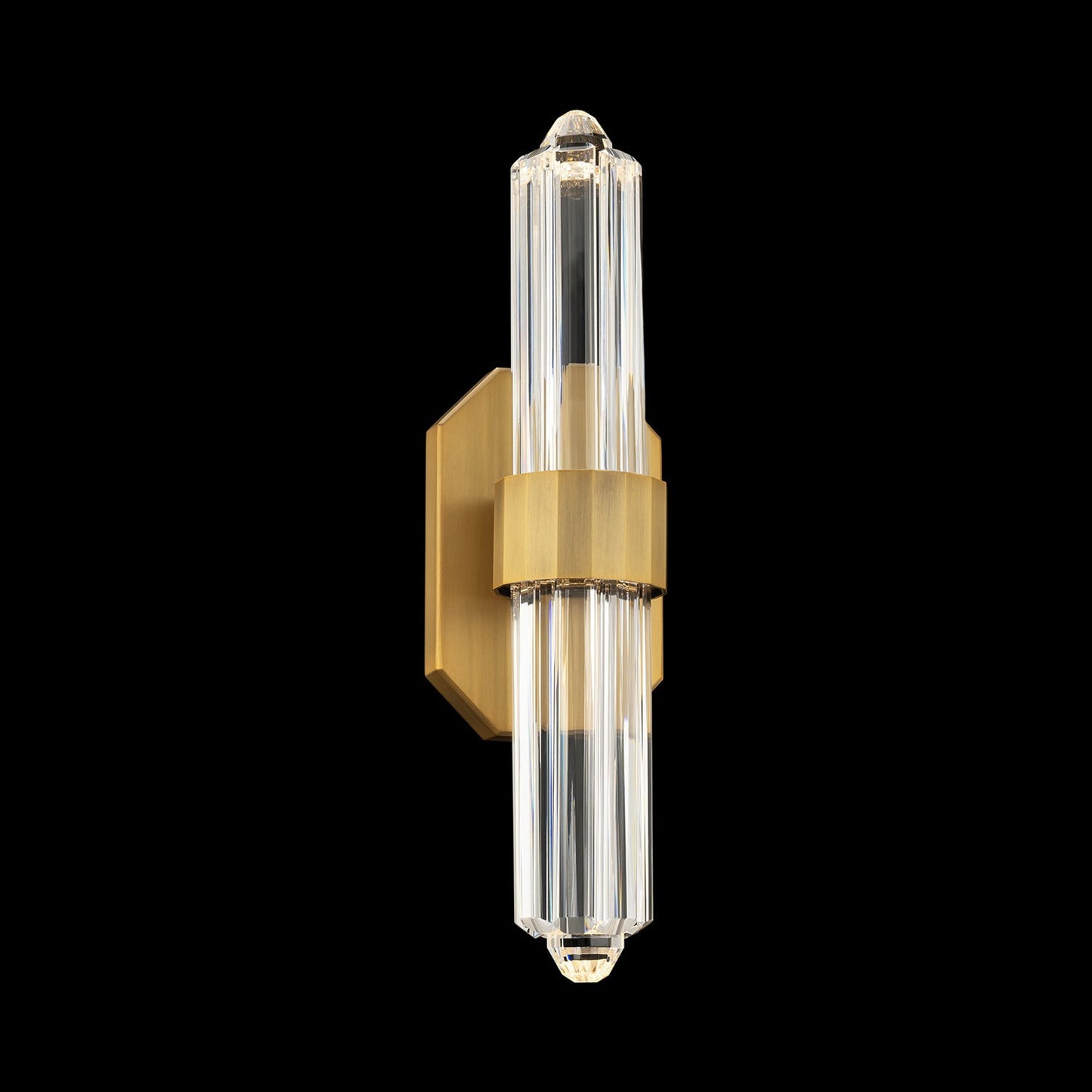 Silo LED Wall Light in Aged Brass.