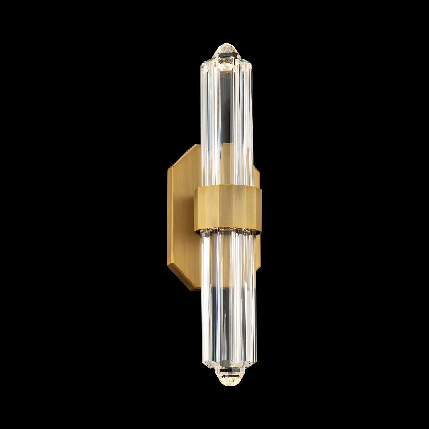 Silo LED Wall Light in Aged Brass.