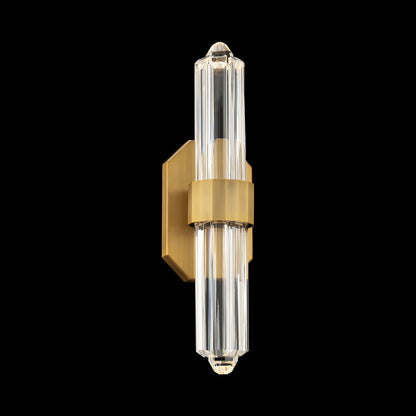 Silo LED Wall Light in Aged Brass.