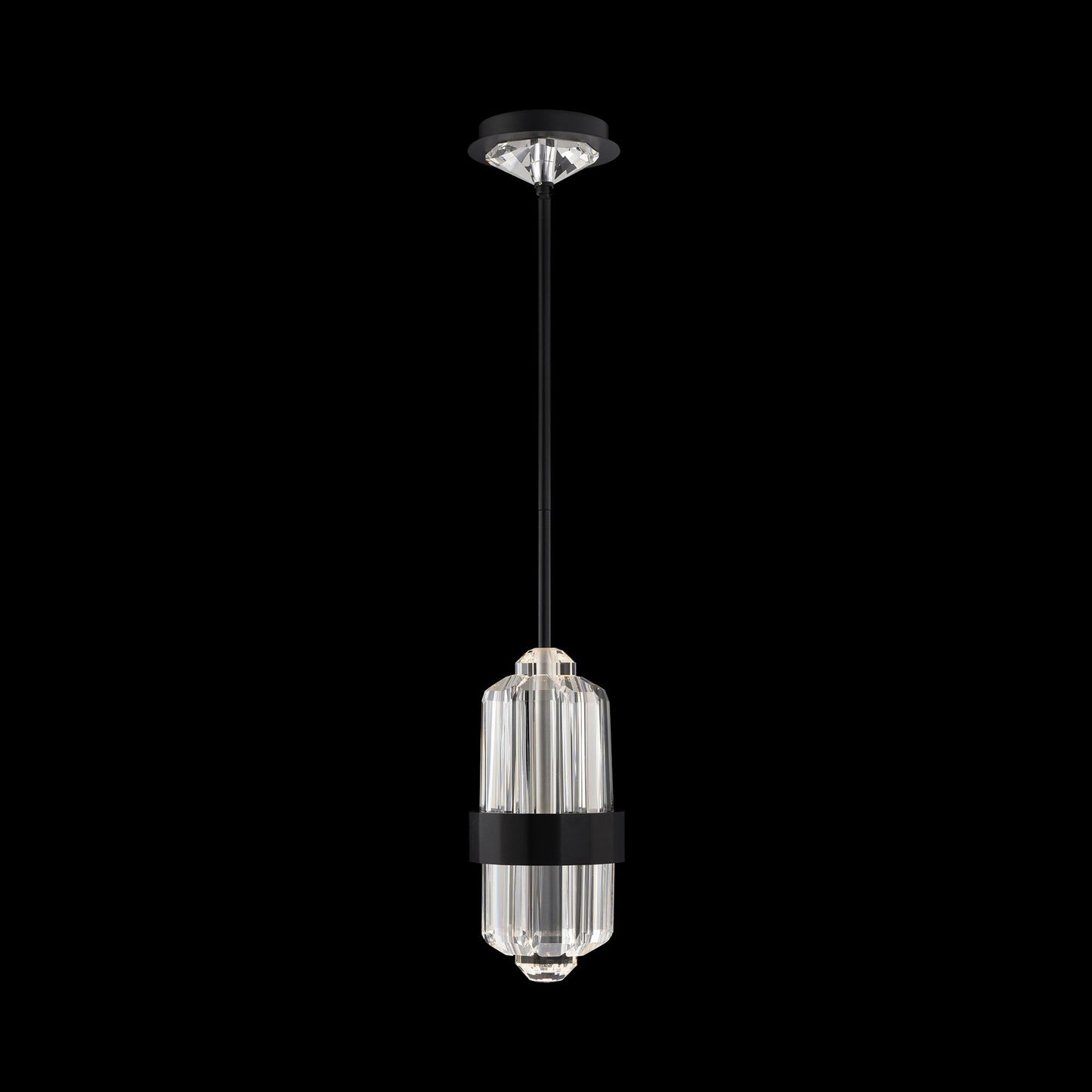 Silo Mini LED Pendant Light in Black.