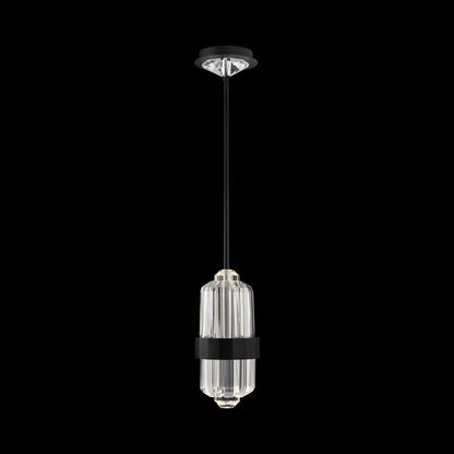 Silo Mini LED Pendant Light in Black.