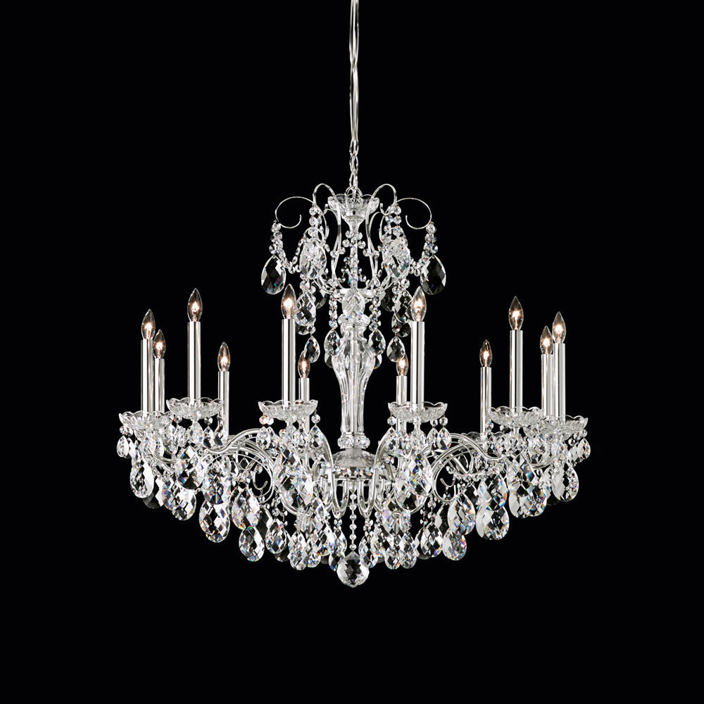 Sonatina Chandelier in Polished Silver (Heritage Handcut Crystal/12-Light/29.5-Inch).