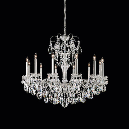 Sonatina Chandelier in Polished Silver (Heritage Handcut Crystal/12-Light/29.5-Inch).