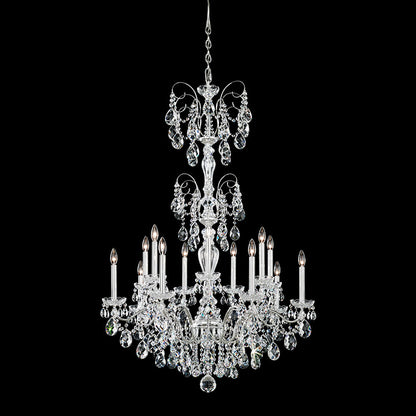 Sonatina Chandelier in Polished Silver (Heritage Handcut Crystal/14-Light/52.5-Inch).