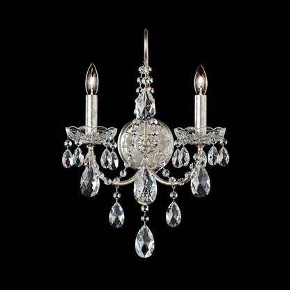 Sonatina Wall Light in Antique Silver (Swarovski).