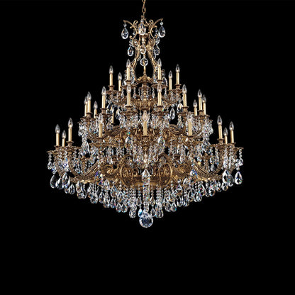 Sophia Multi Tier Chandelier in Florentine Bronze (Heritage Handcut Crystal).