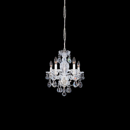 Sterling Chandelier in Polished Silver (Heritage Handcut Crystal/18-Inch).
