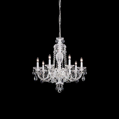 Sterling Chandelier in Polished Silver (Heritage Handcut Crystal/26-Inch).