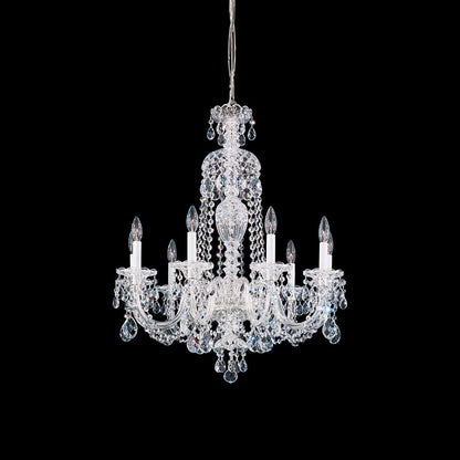 Sterling Chandelier in Polished Silver (Heritage Handcut Crystal/31-Inch).