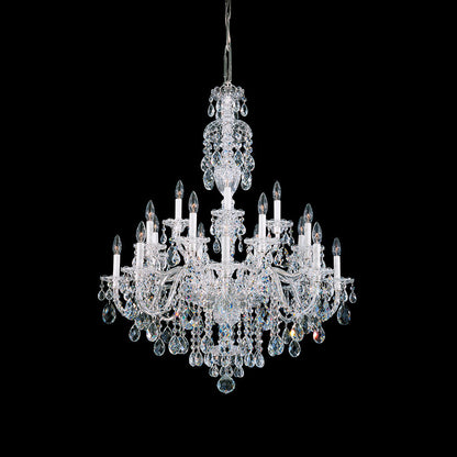 Sterling Chandelier in Polished Silver (Heritage Handcut Crystal/43-Inch).