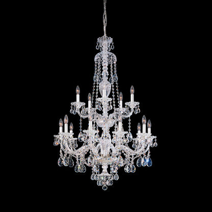 Sterling Chandelier in Polished Silver (Heritage Handcut Crystal/47-Inch).