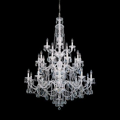 Sterling Chandelier in Polished Silver (Heritage Handcut Crystal/61-Inch).