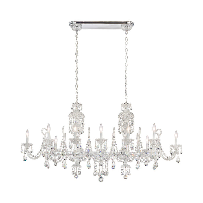 Sterling Linear Pendant Light in Radiance Crystal.