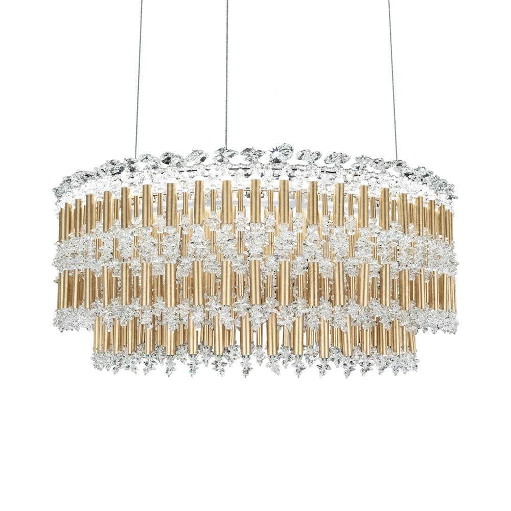 Tahitian LED Pendant Light in Heirloom Gold.