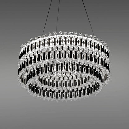 Sonatina Chandelier in Polished Silver (Swarovski/14-Light/52.5-Inch).