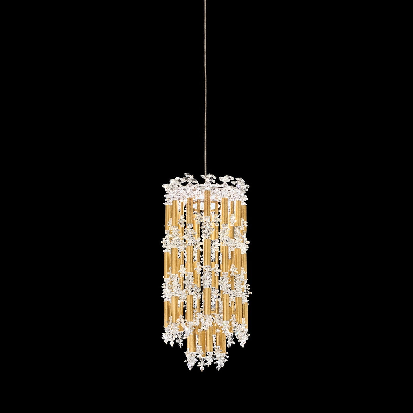 Tahitian Mini LED Pendant Light in Heirloom Gold.