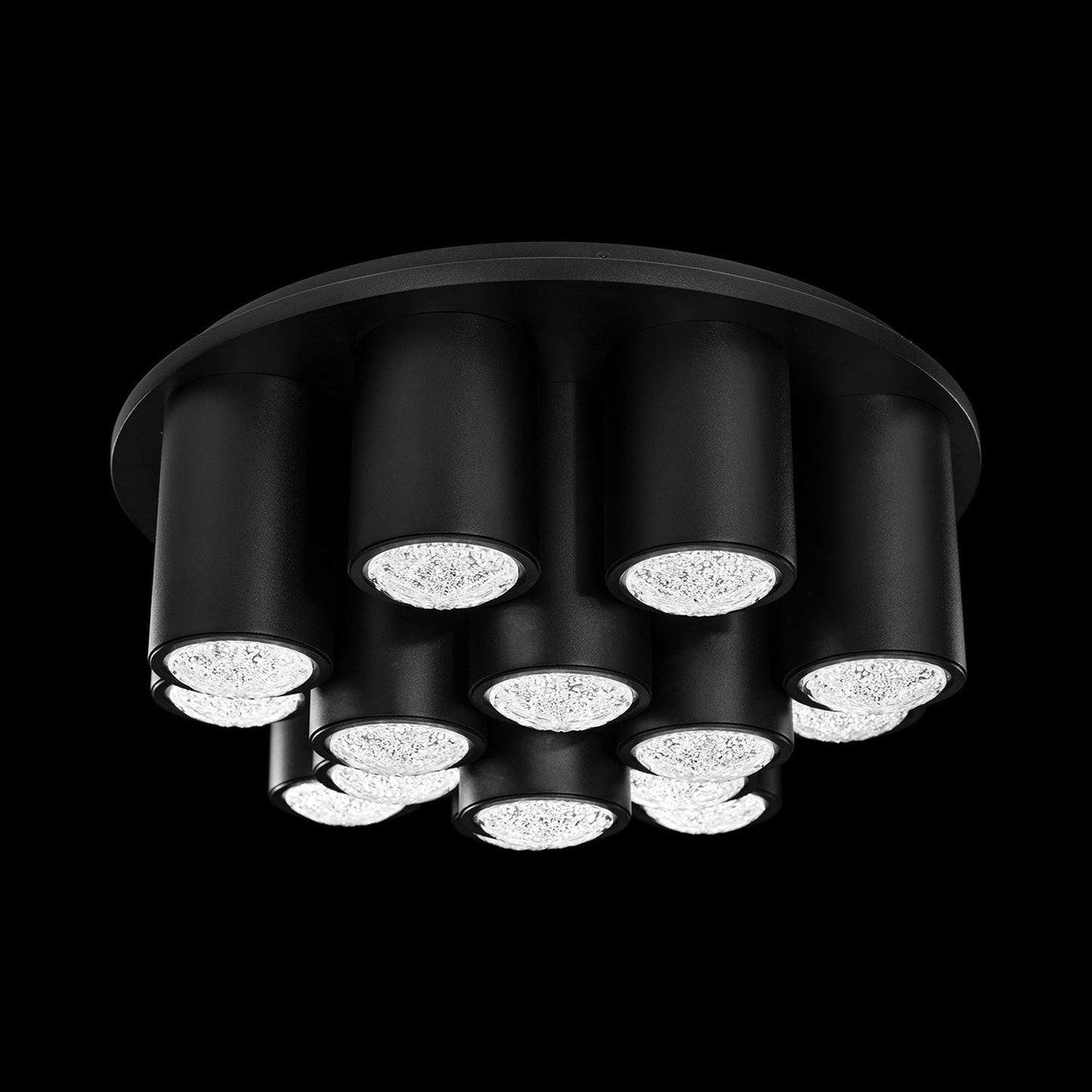 Tamara LED Flush Mount Ceiling Light in Black.