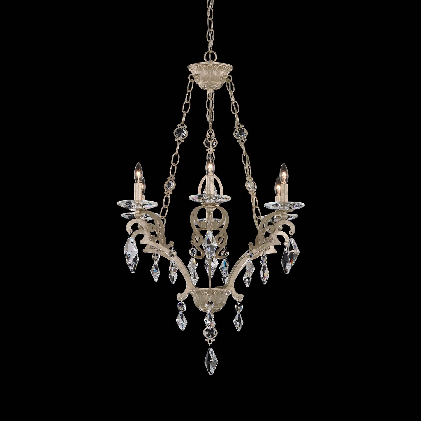 Tamerlaine Chandelier in Antique Silver (6-Light).