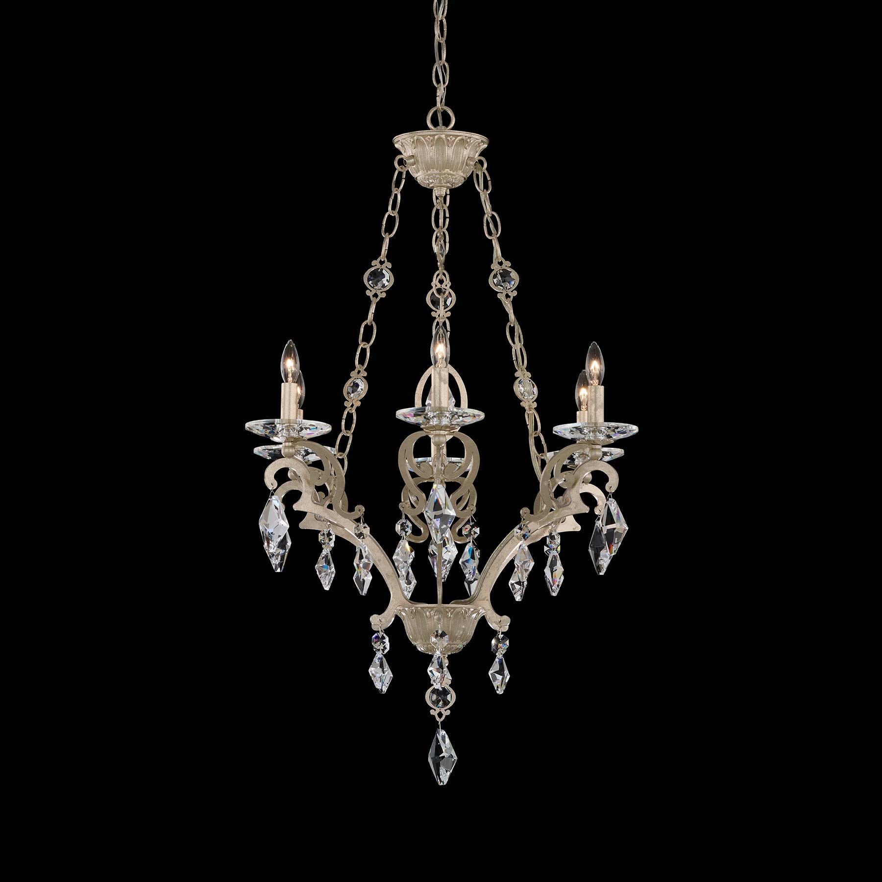 Tamerlaine Chandelier in Antique Silver (6-Light).