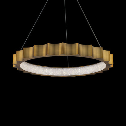 Tarte LED Pendant Light in Aged Brass.
