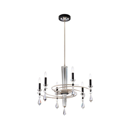 Tempest Chandelier in Soft Silver/Black (6-Light).